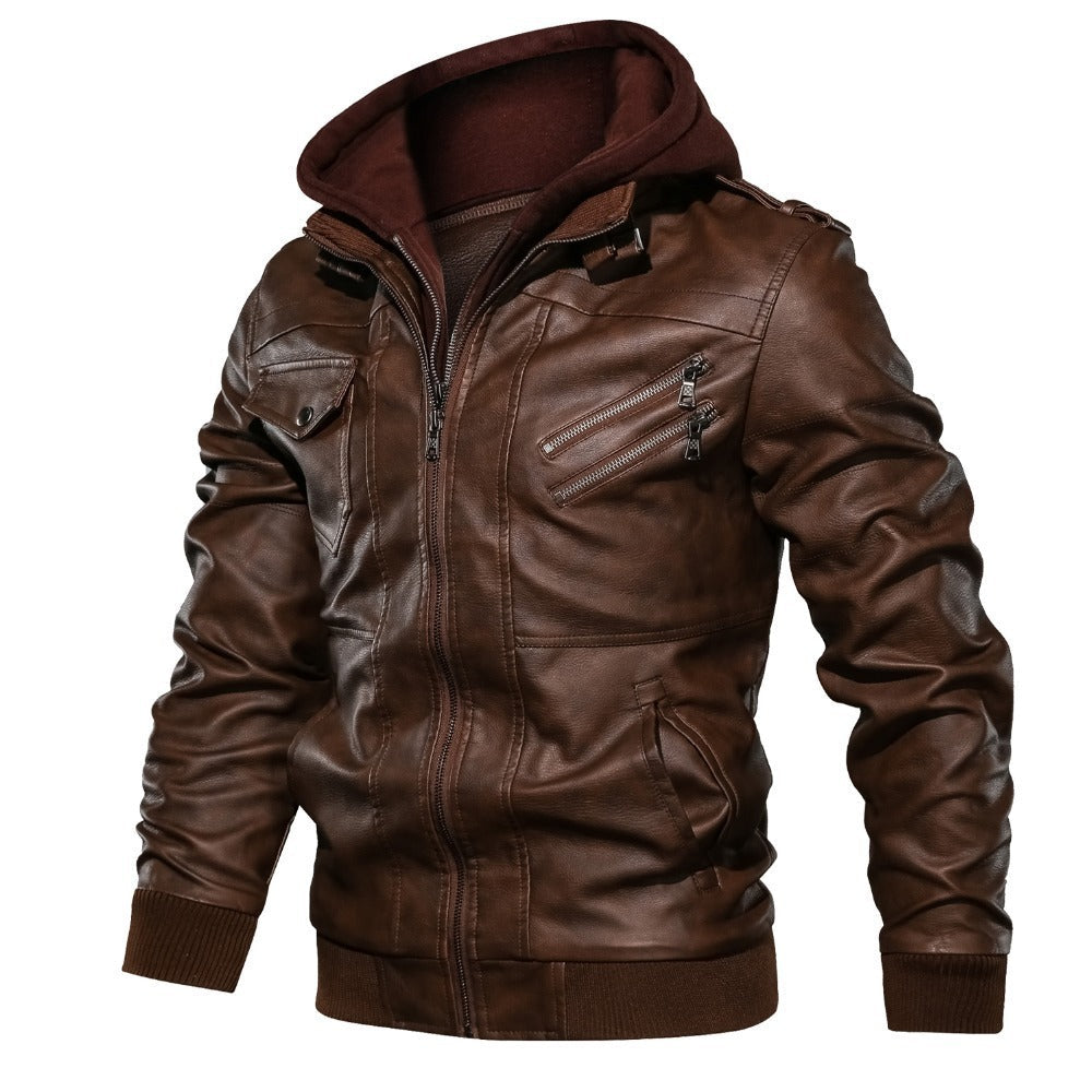 Herren lässige jacke mit abnehmbarer Kapuze und funktionalen Taschen Krohn-e