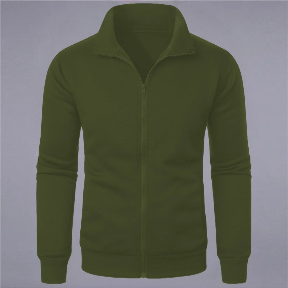 Krohn-e | Klassisches Sweatshirt mit Reißverschluss Baumwollmischung Komfort und Stil