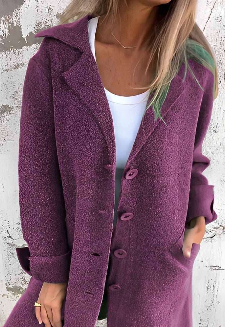 Krohn-e | Lässiger langer Strickmantel für Frauen