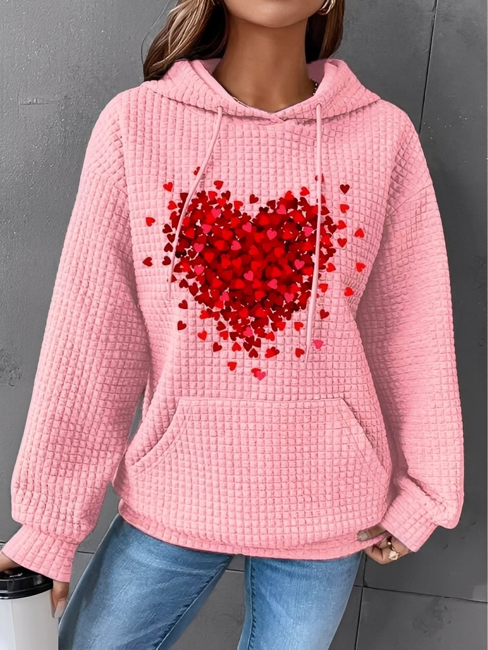 Krohn-e | Bedruckter, Warmer Kapuzensweatshirt für Frauen