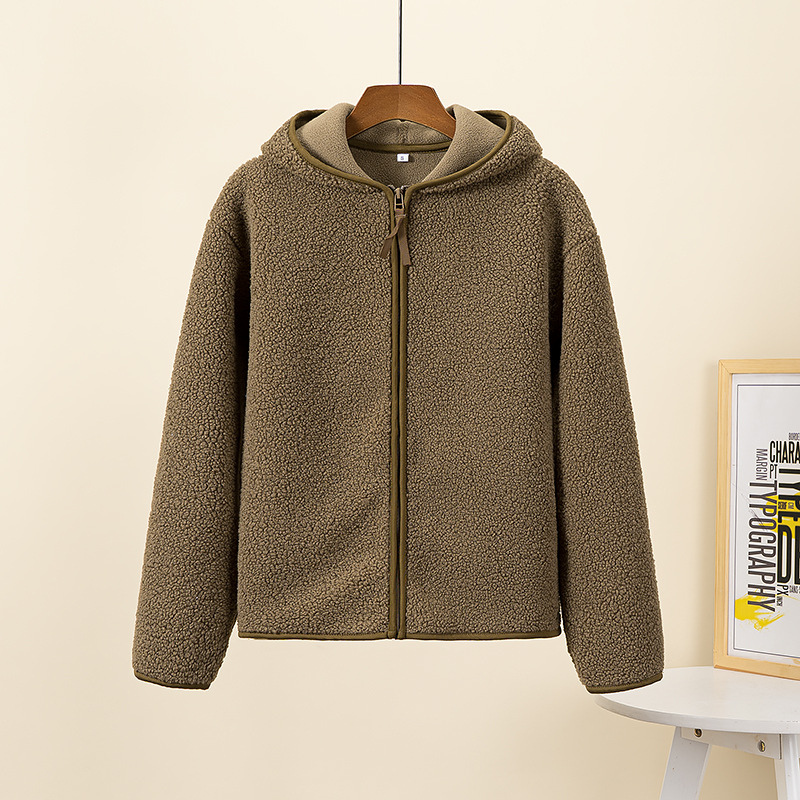 Krohn-e | Kapuzenjacke mit Reißverschluss und Weichem Sherpa Stoff, Fleece Weste