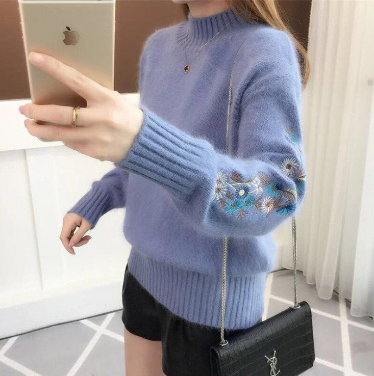 Damen Strickpullover mit eleganten Stickereien Krohn-e