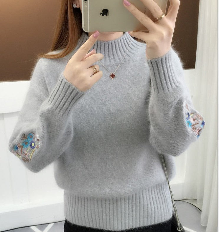 Damen Strickpullover mit eleganten Stickereien Krohn-e