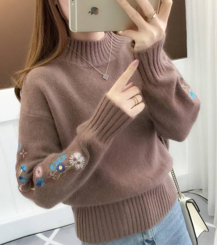 Damen Strickpullover mit eleganten Stickereien Krohn-e