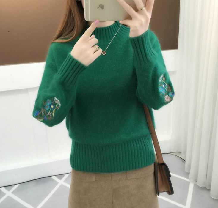 Damen Strickpullover mit eleganten Stickereien Krohn-e