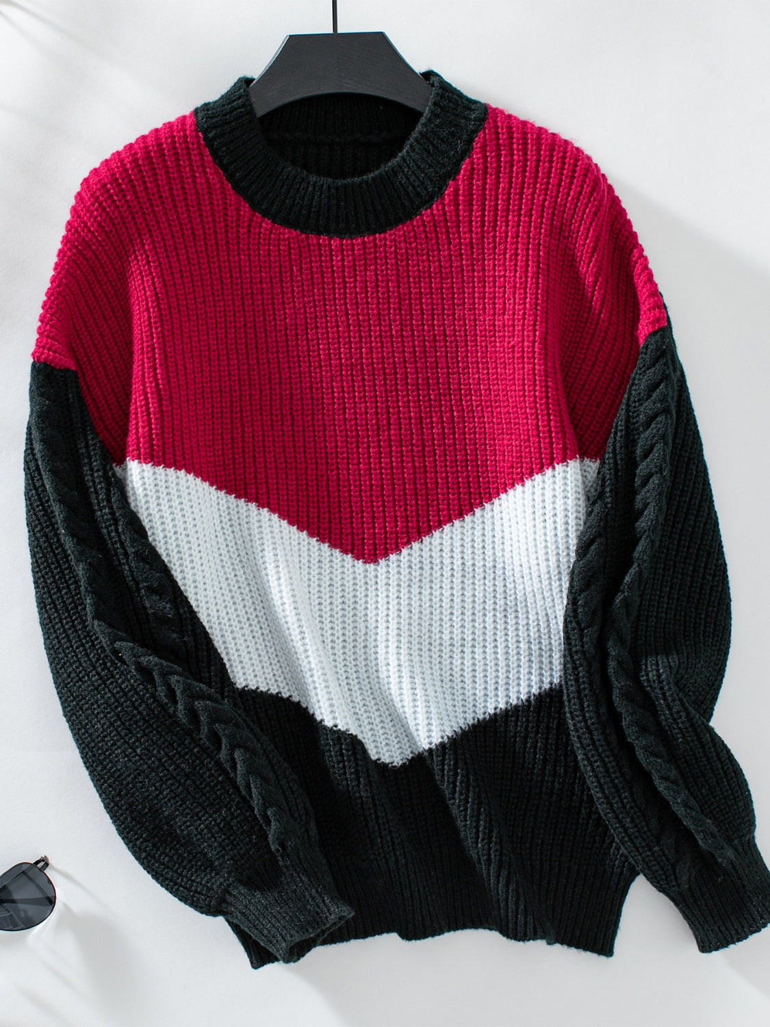 Krohn-e | Strickpullover mit Farbblocken Weicher Strick Elegantes Design