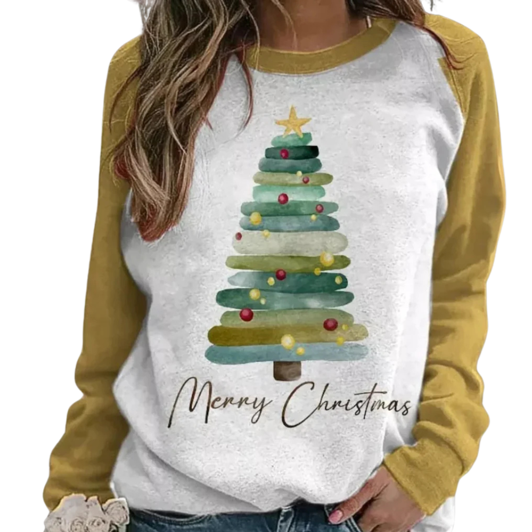 Damen Sweatshirt mit festlichem Print von Fudus