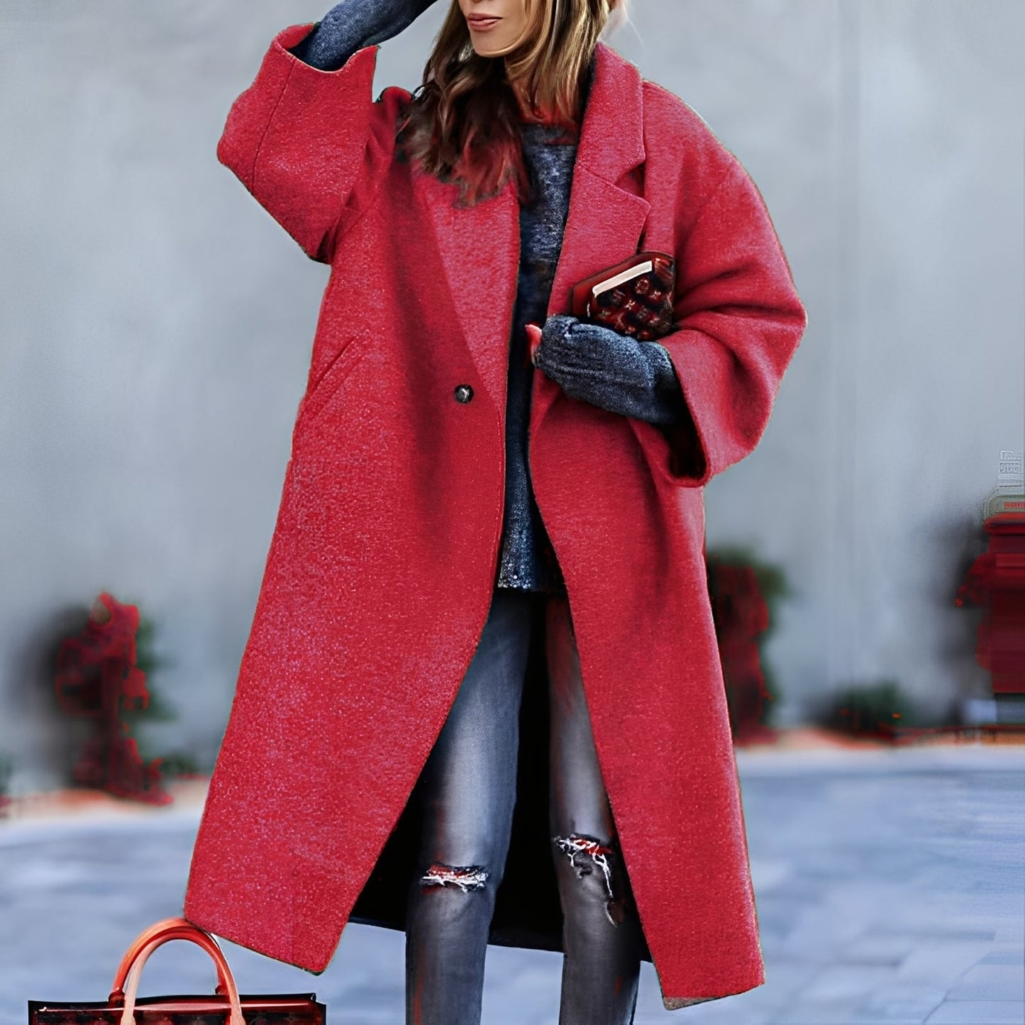 Krohn-e | Eleganter, klassischer, lockerer Mantel für Frauen