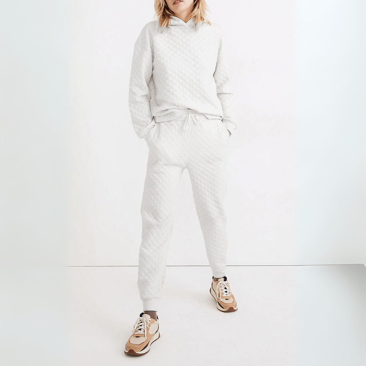 Damen Kapuzenpullover-Set von Fudus mit Steppung