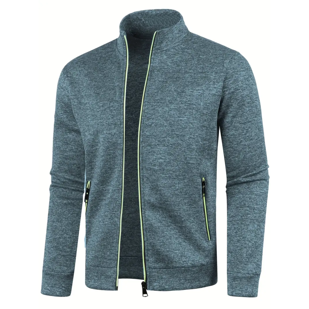 Jonas | Herren Sweatjacke Stehkragen Vollreißverschluss Melange