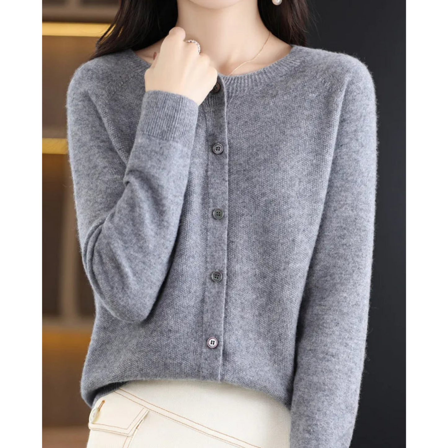 Krohn-e | Cardigan - 100% Kaschmir Cardigan