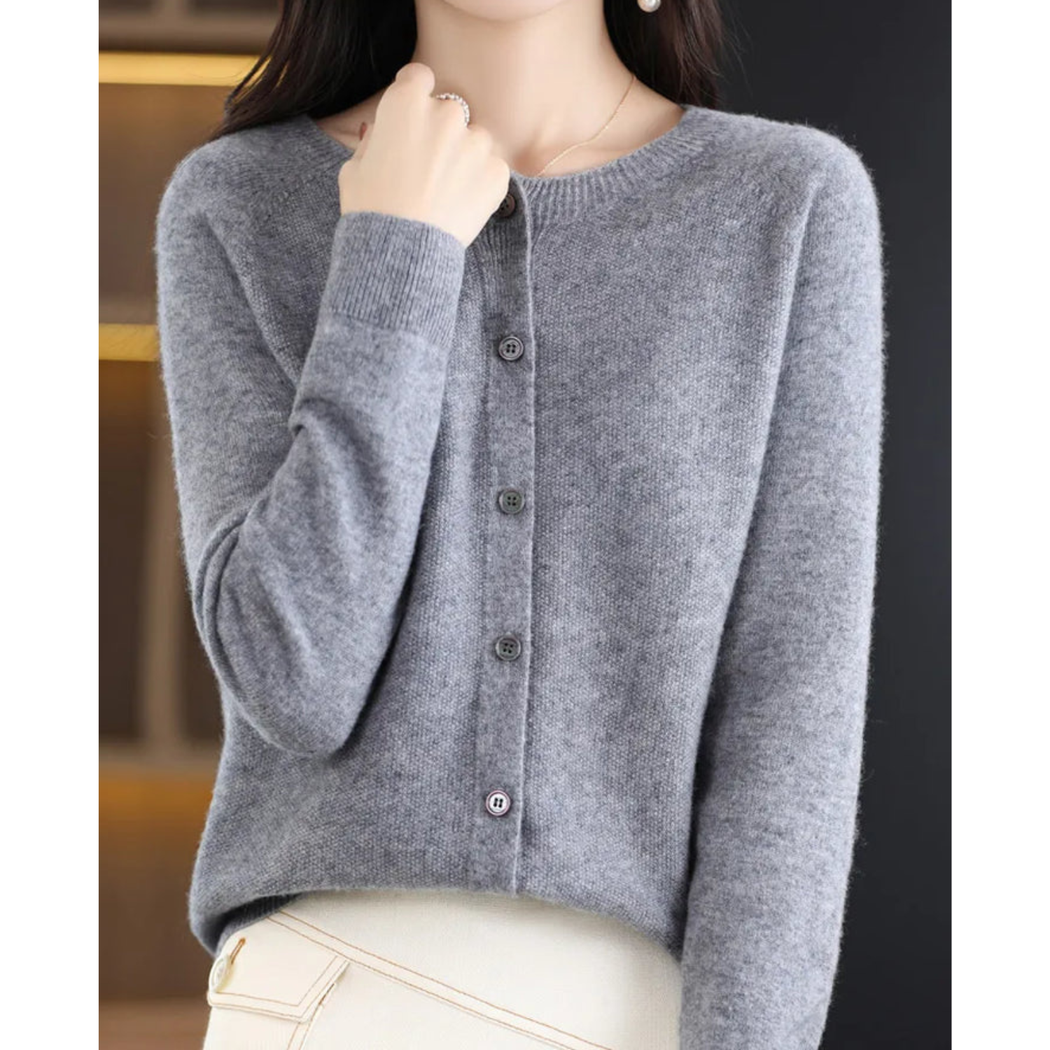 Krohn-e | Cardigan - 100% Kaschmir Cardigan