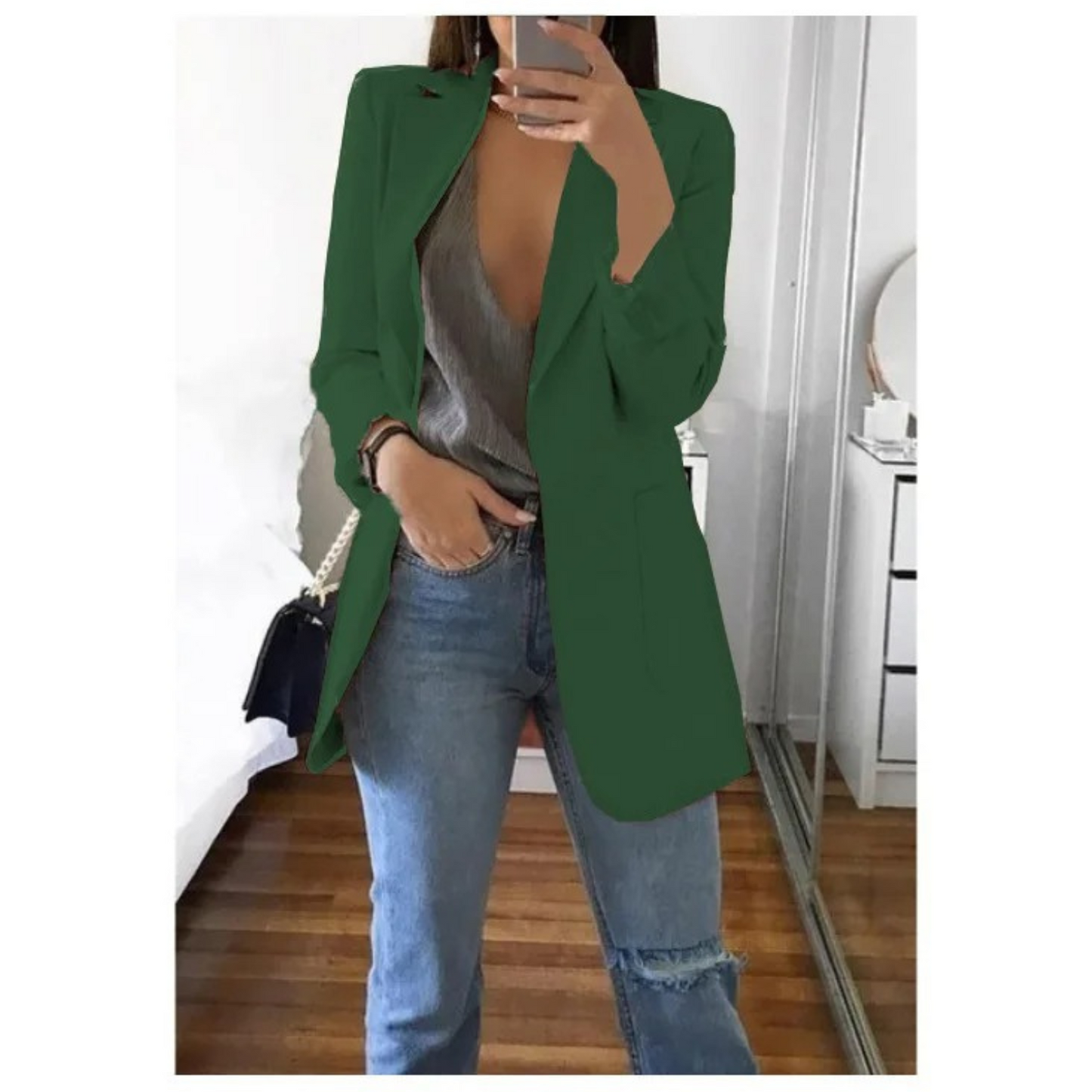 Krohn-e | Blazer für Frauen Khaki Farbe Herbst Moda