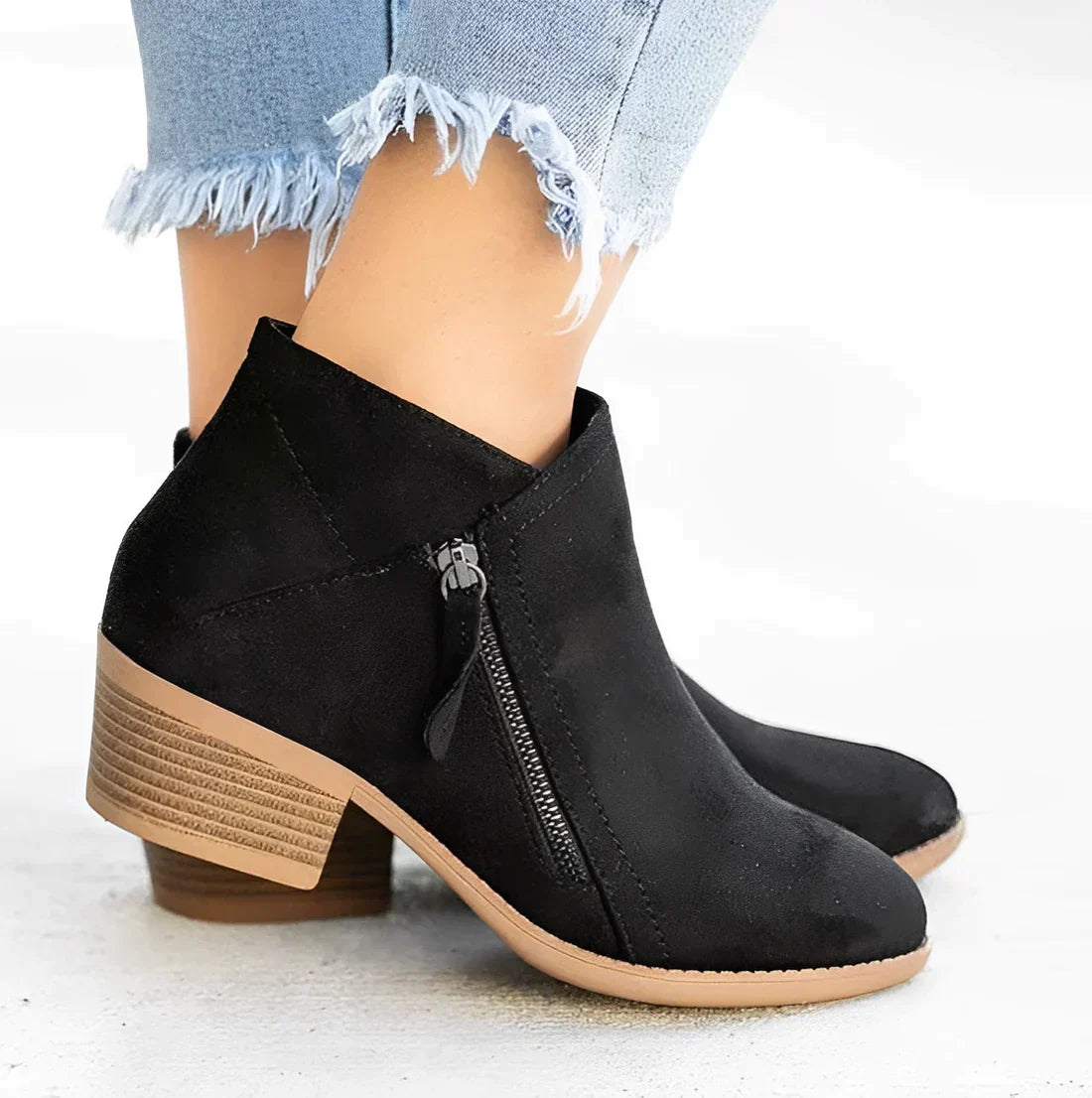 Krohn-e | Damen Stiefeletten mit Hohen Absätzen und Seitlichem Reißverschluss