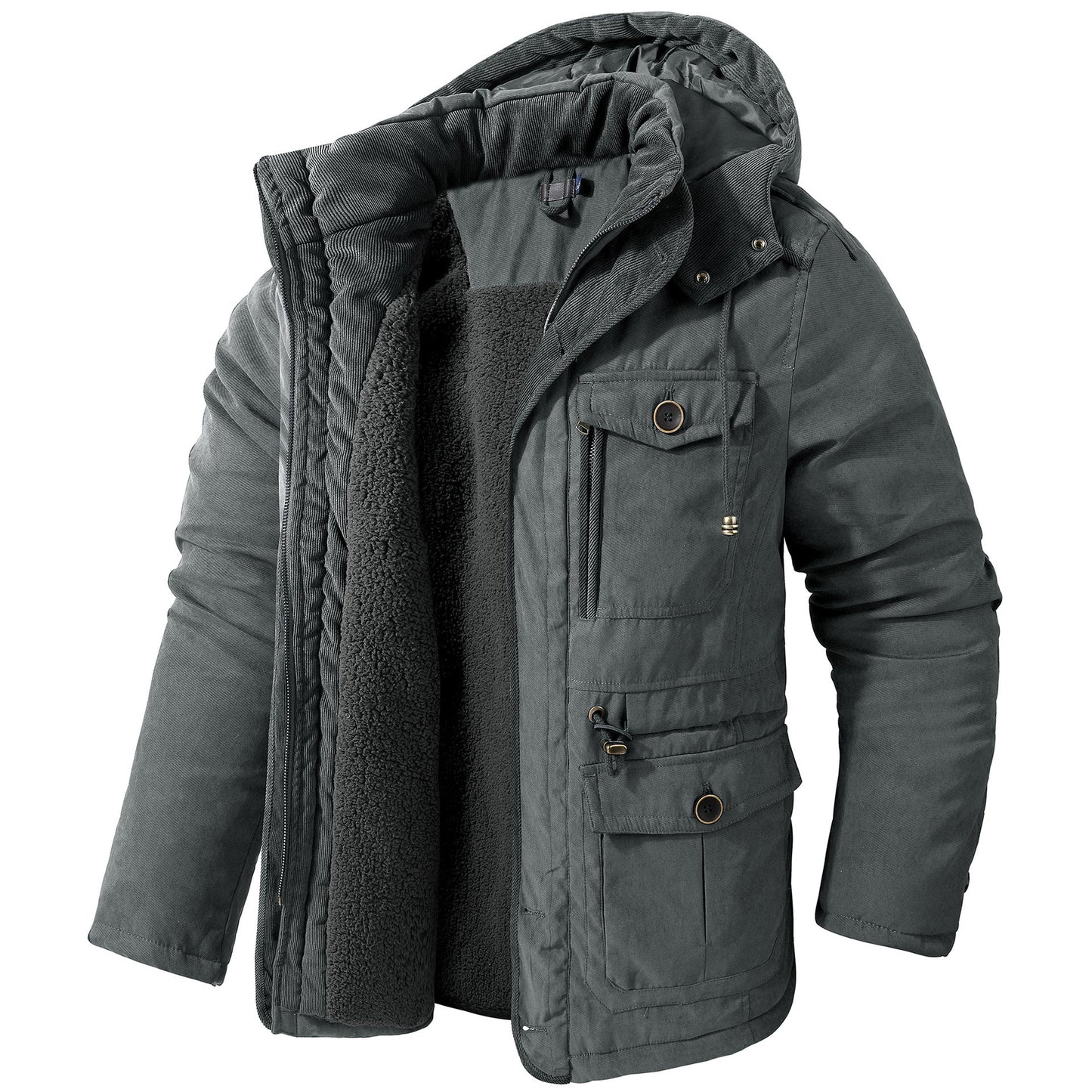 Krohn-e | Warme Jacke mit Kapuze für Männer