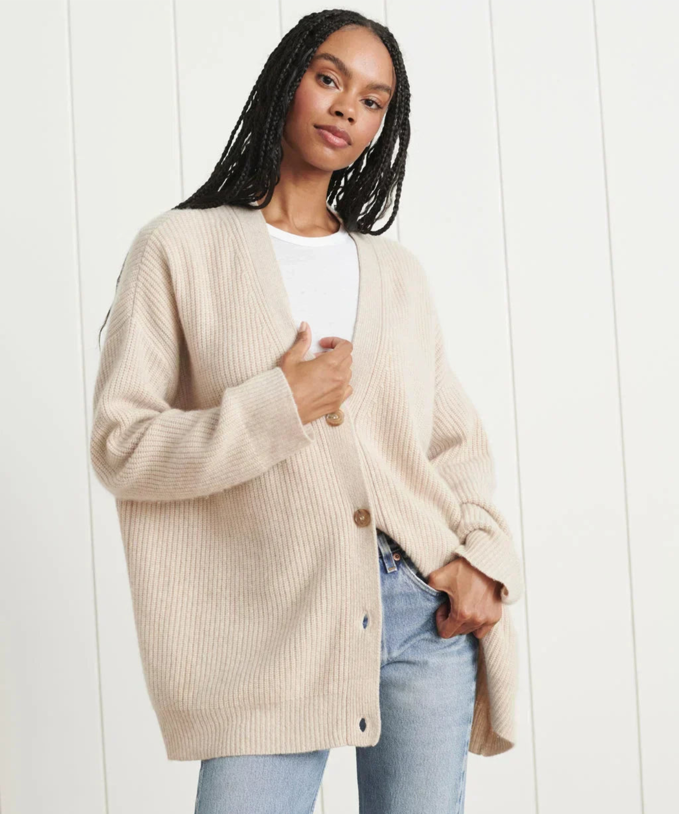 Krohn-e | V-Ausschnitt-Cardigan für Frauen
