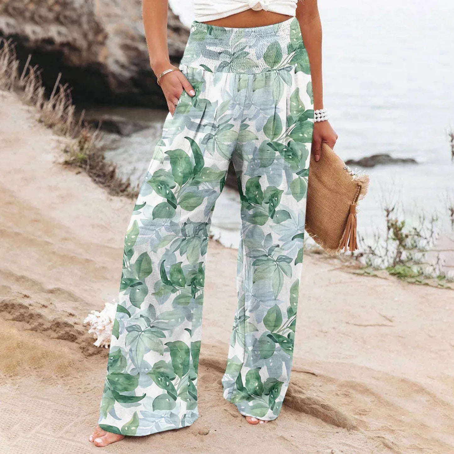 Gedruckte Gerogette-Hose im stylischen Design