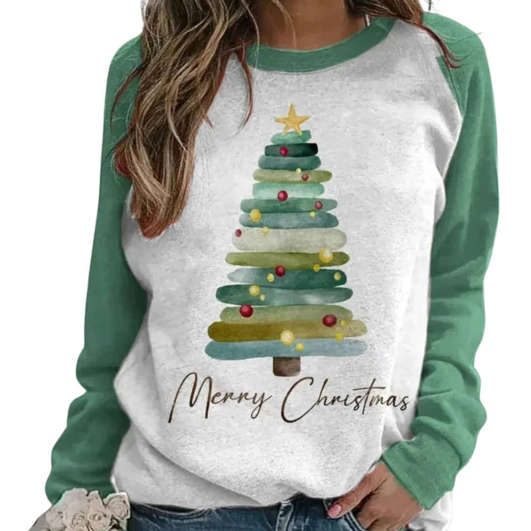 Damen Sweatshirt mit festlichem Print von Fudus