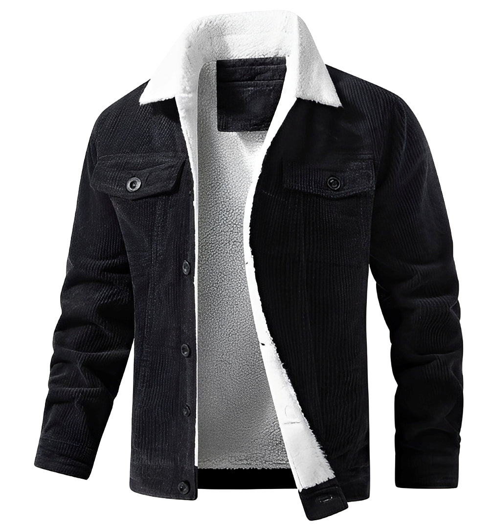 Krohn-e | klassische Cord-Plüschjacke für Männer