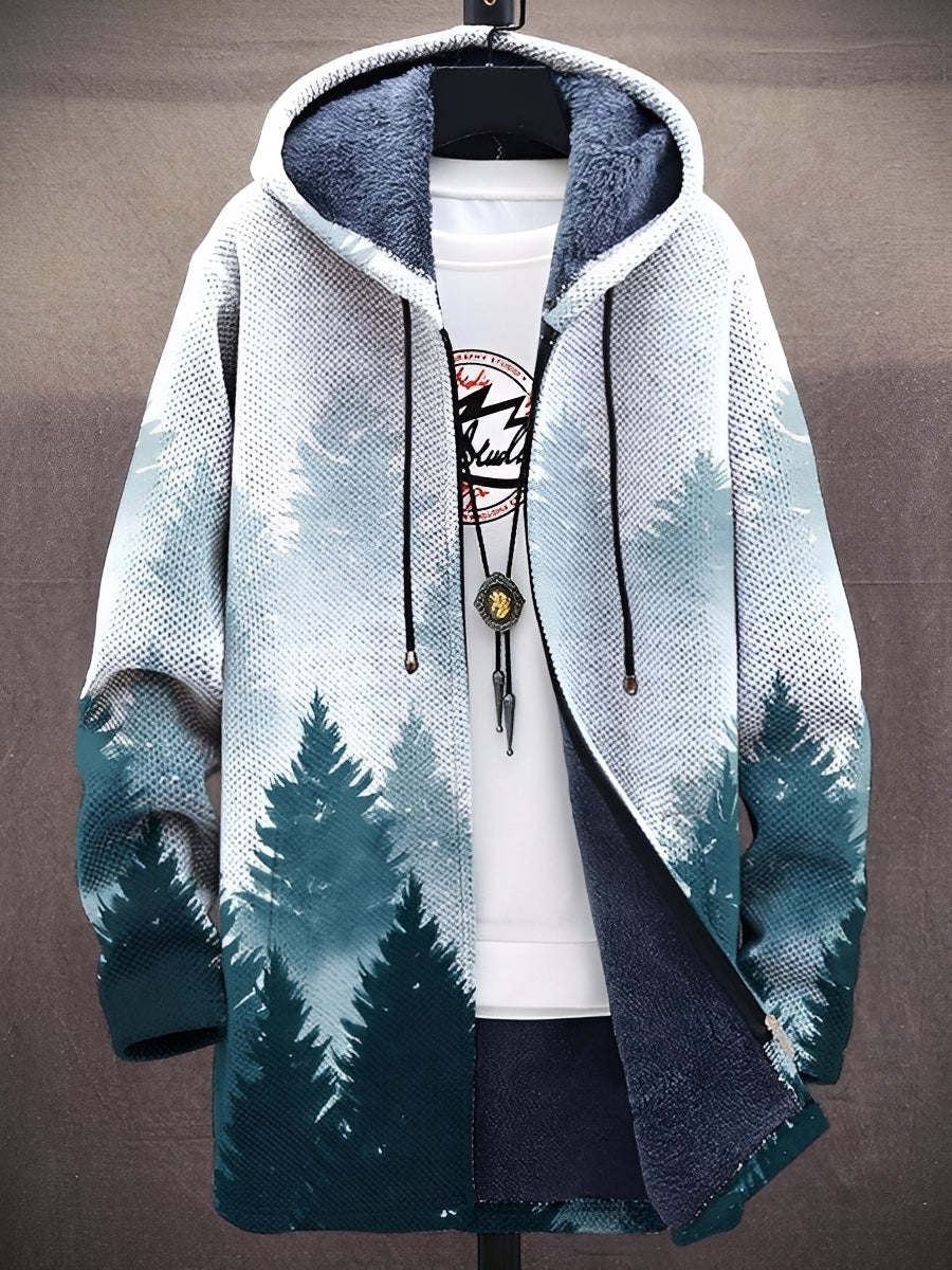 Krohn-e | Stilvolle bedruckte Jacke mit Kapuze für Männer