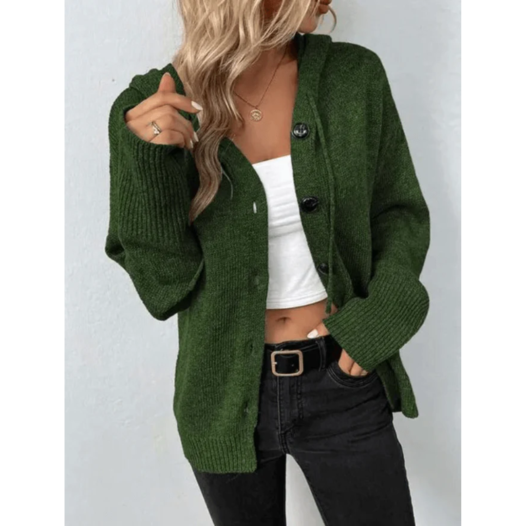 Krohn-e | Strick-Cardigan mit Knopfleiste für Damen