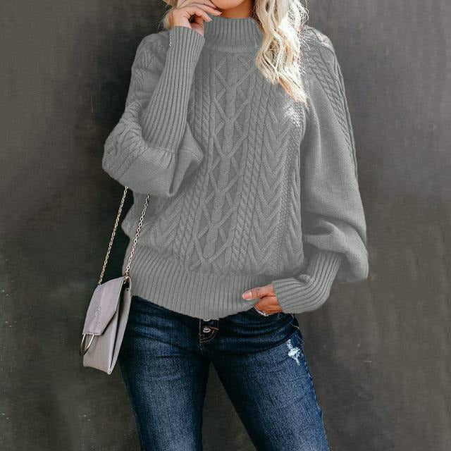 Krohn-e | Pullover - Frauen Herbst Kabelstrick Pullover