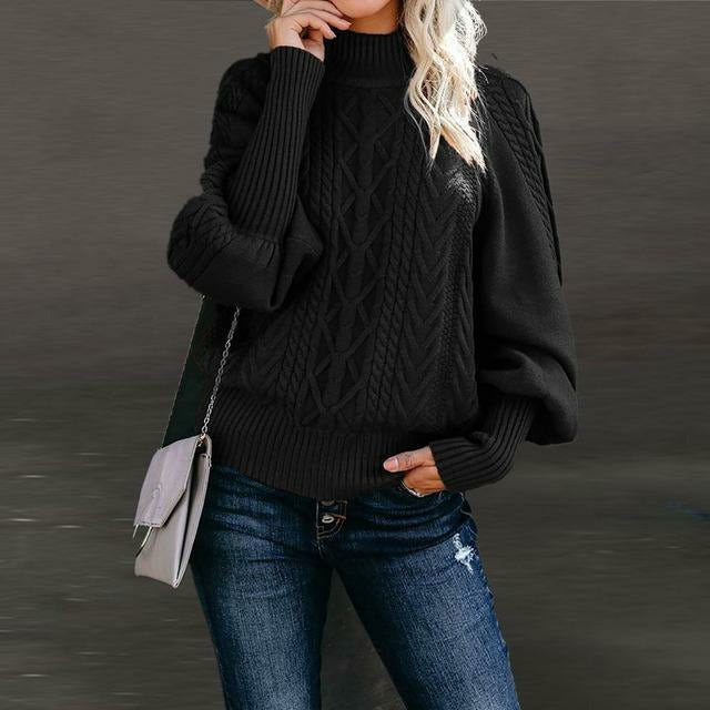 Krohn-e | Pullover - Frauen Herbst Kabelstrick Pullover