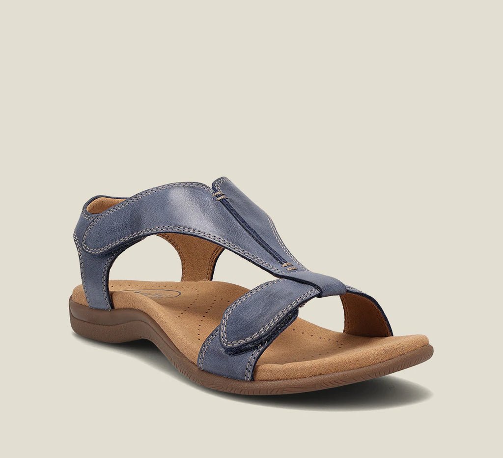 KROHN-E Damen Orthopädische Sandalen Veganes Leder Memory Foam Komfort