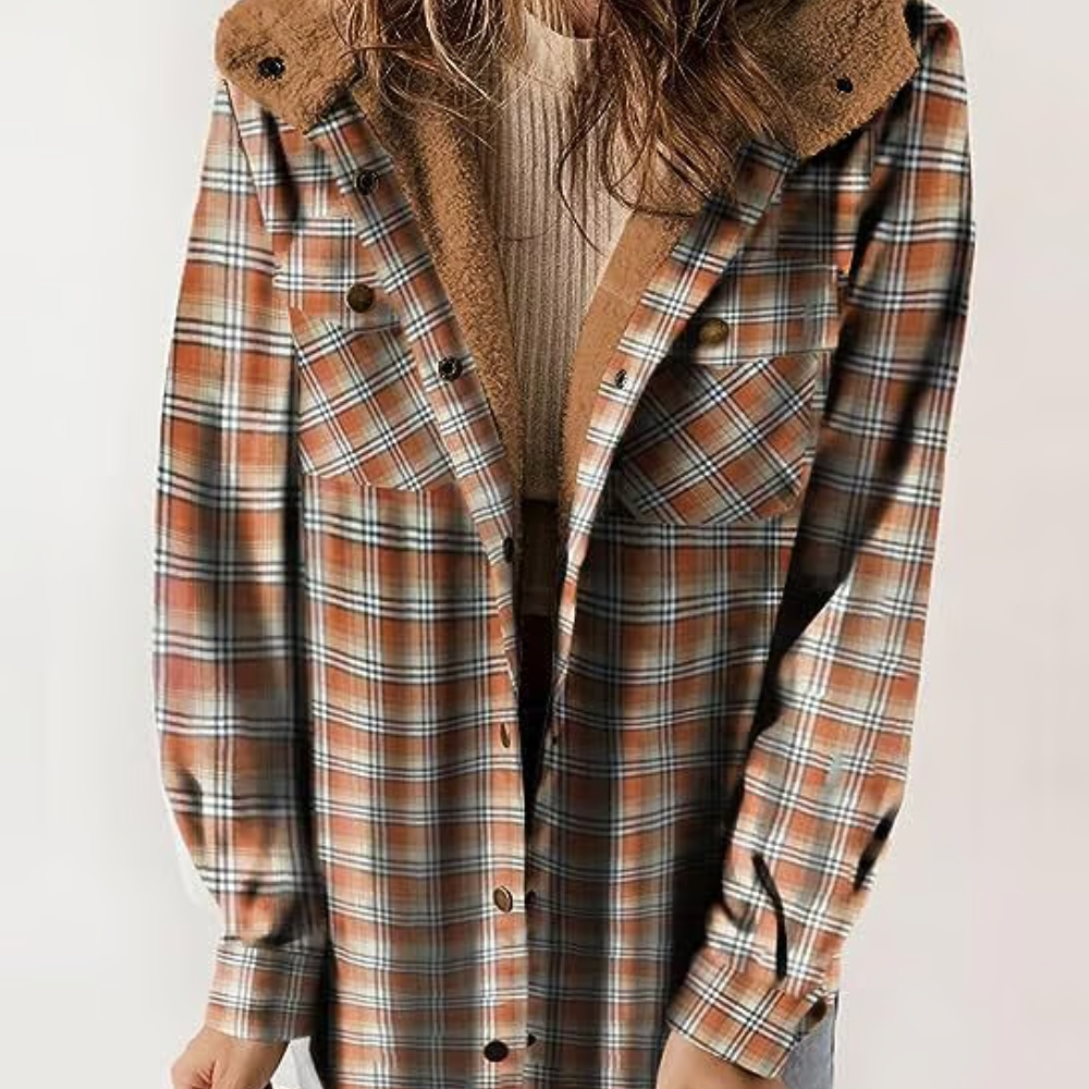 Krohn-e | Karierten Kapuzenjacke – Lässiger Herbst - Look