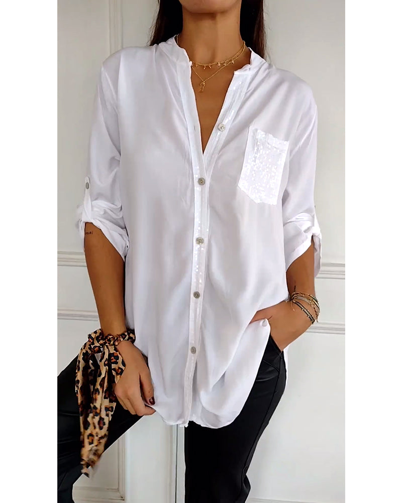 Krohn-e | Stilvolle Bluse mit Glimmer Nicht Spezifiziert Elegant und Strahlend