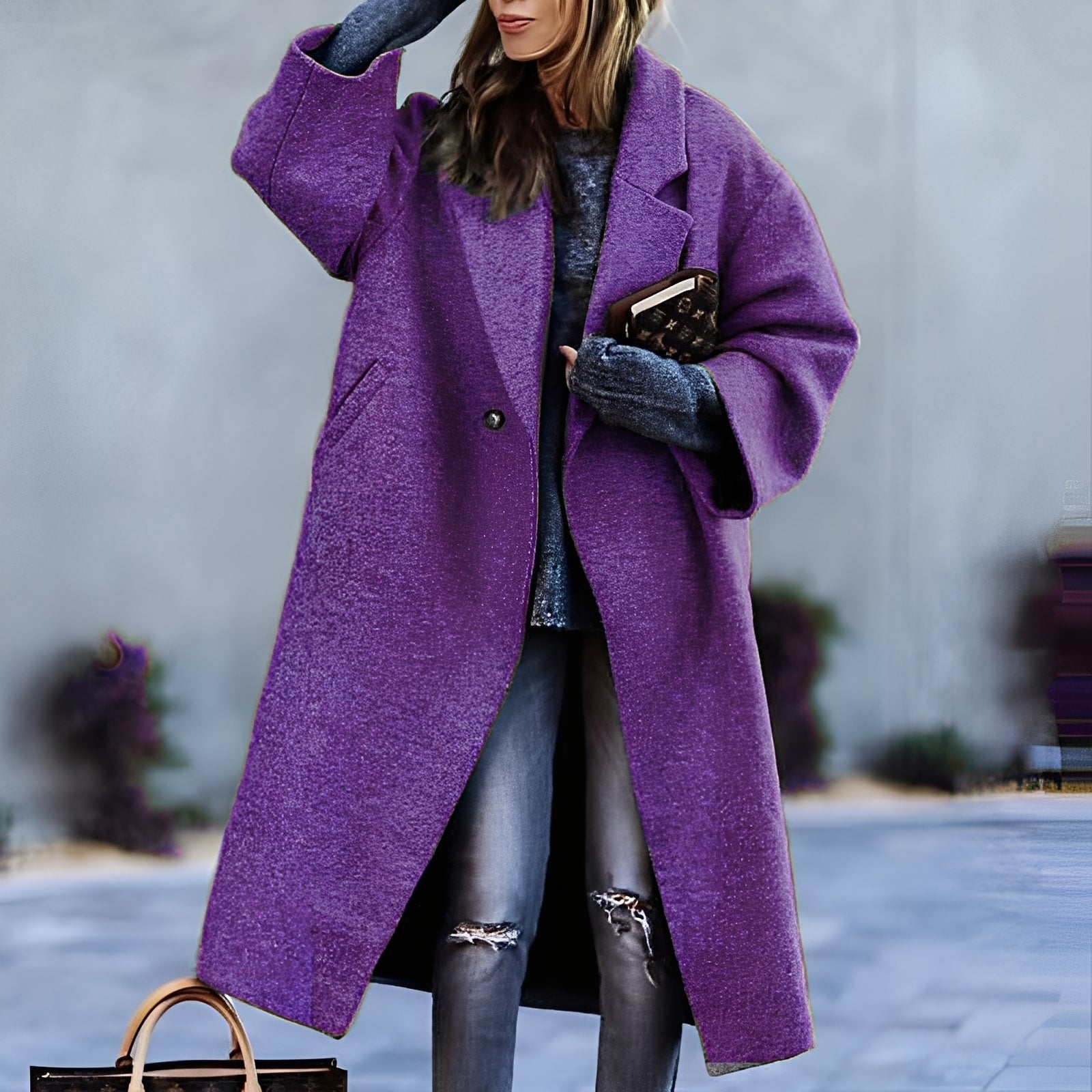 Krohn-e | Eleganter, klassischer, lockerer Mantel für Frauen