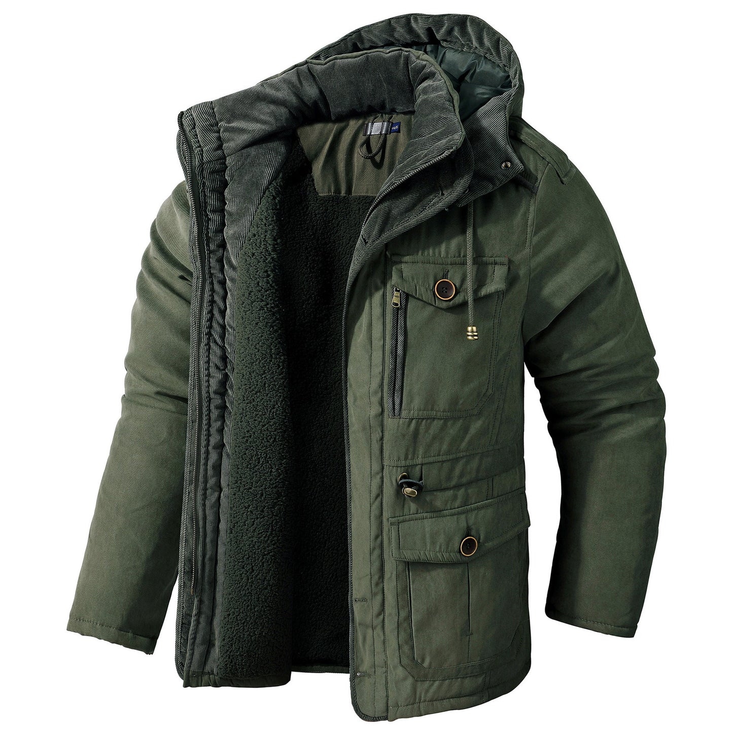 Krohn-e | Warme Jacke mit Kapuze für Männer