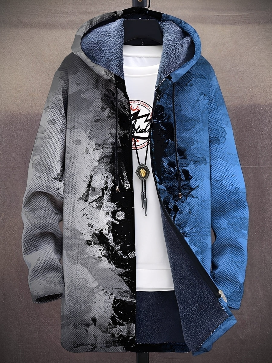 Krohn-e | Stilvolle bedruckte Jacke mit Kapuze für Männer