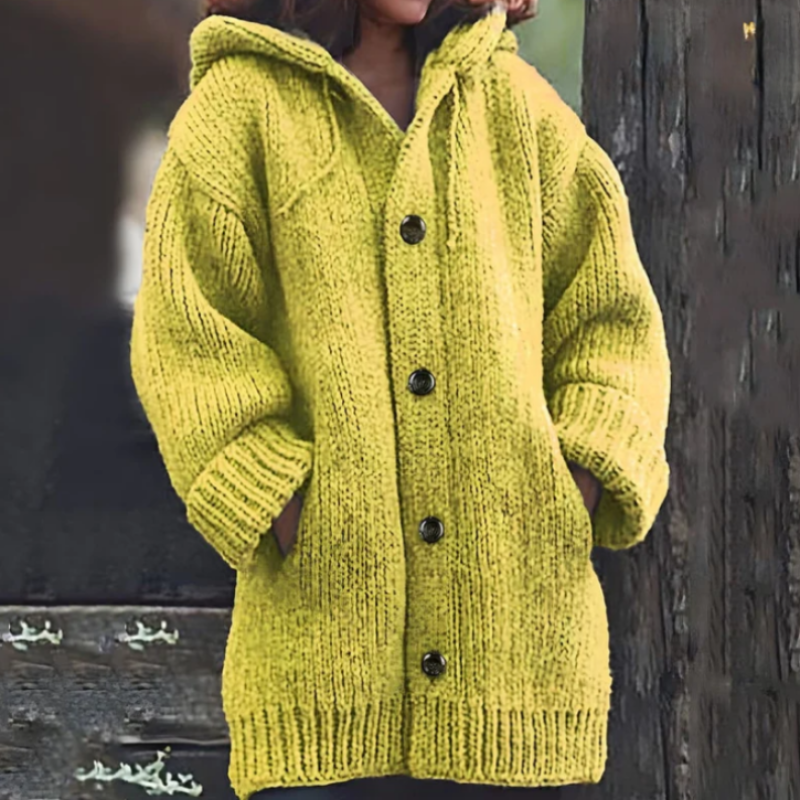 Krohn-e | Strickjacke - Oversized Passform - Dickes und Warmes Material - mit Kapuze