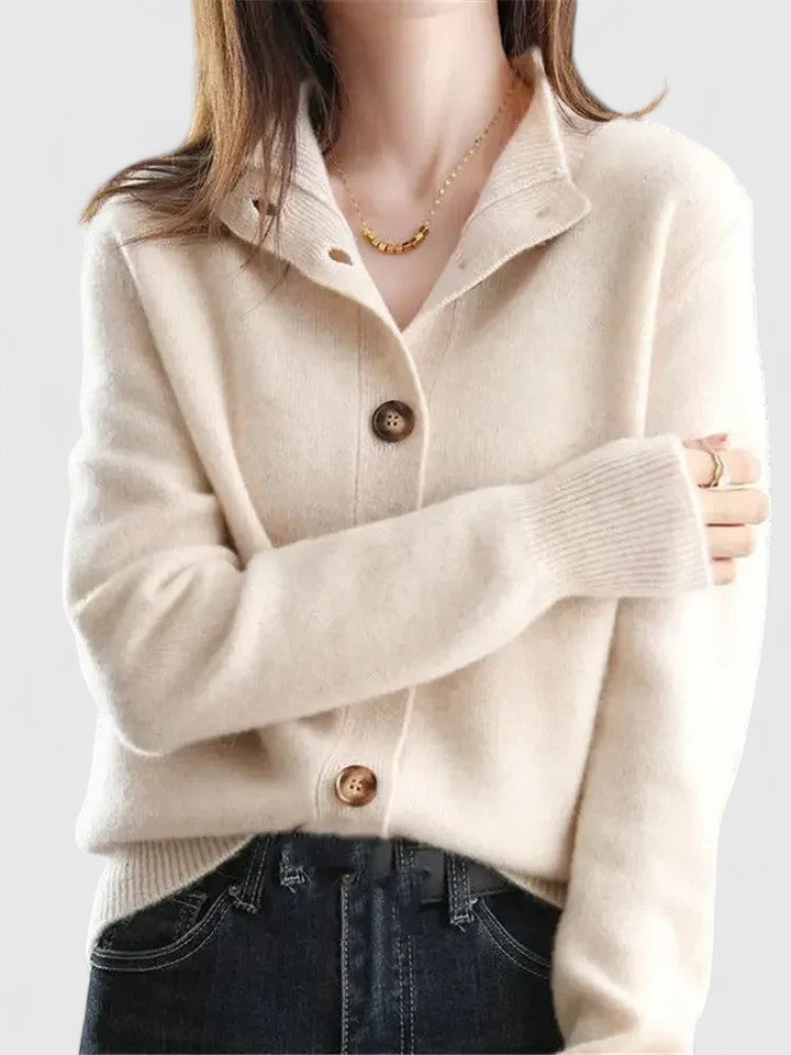 Krohn-e | Strickcardigan mit Knopfleiste