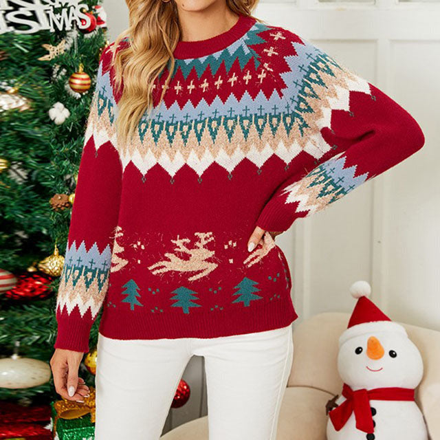 Krohn-e | Lässiger Strickpullover mit Rundem Halsausschnitt