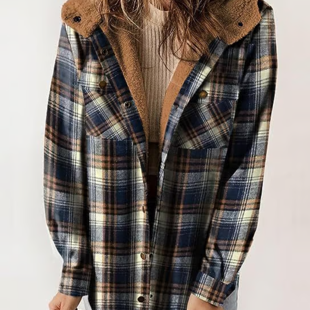 Krohn-e | Karierten Kapuzenjacke – Lässiger Herbst - Look