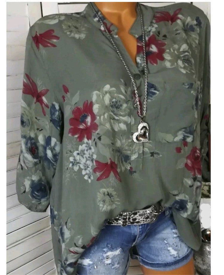 Damenbluse von Fudus, Langarm mit Print