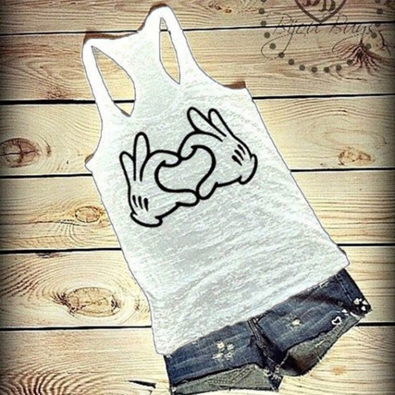 Fudus Damen Top mit Liebe-Aufdruck