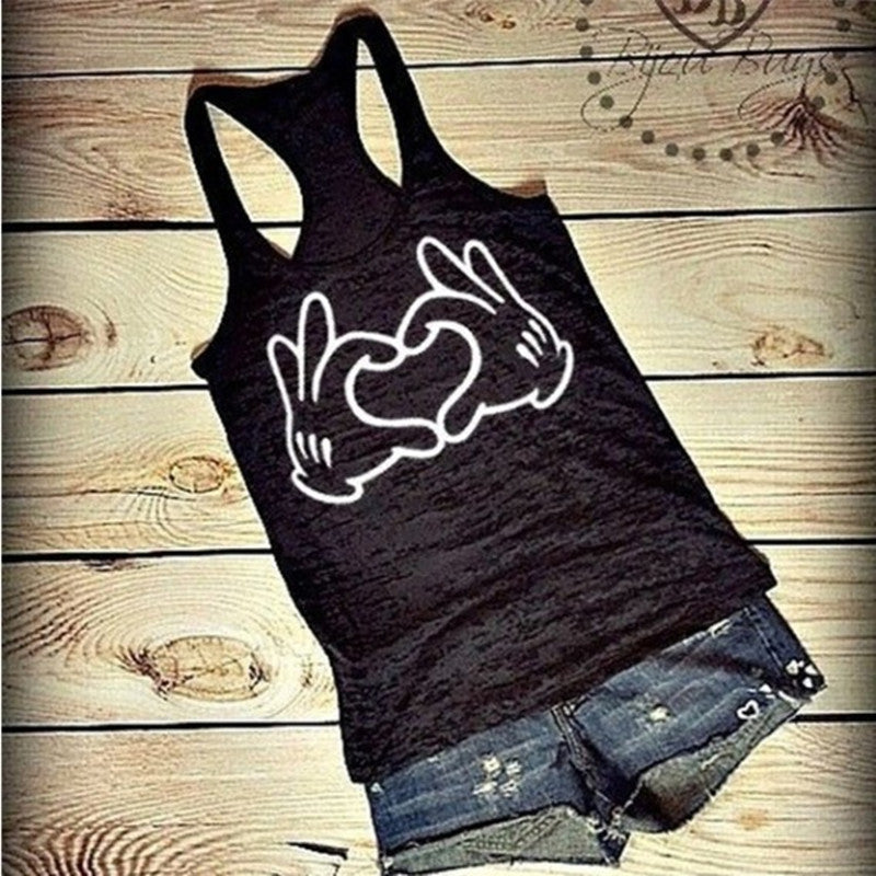 Fudus Damen Top mit Liebe-Aufdruck