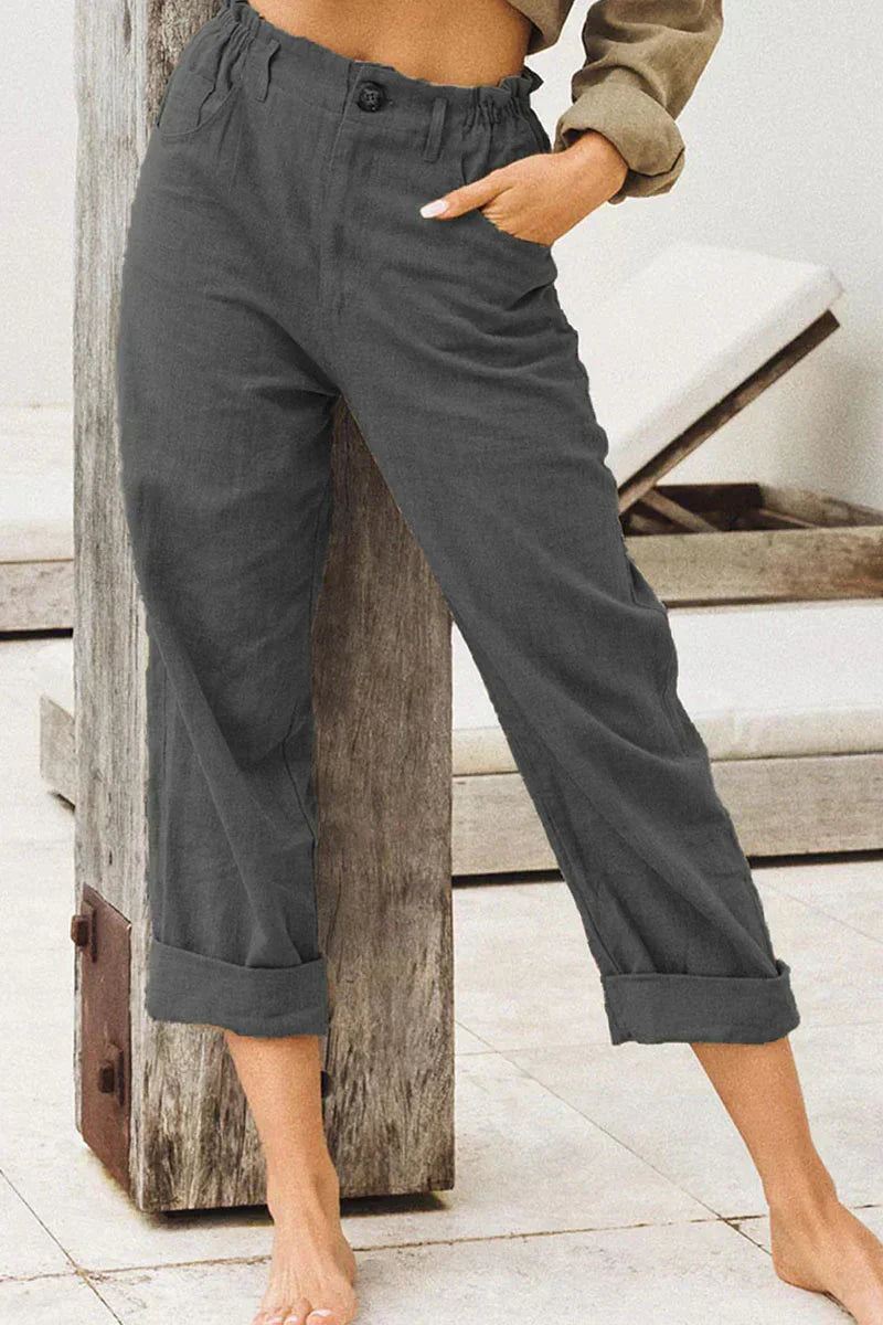 Stilvolle Leinenhose im lässigen Look - Jaclyn