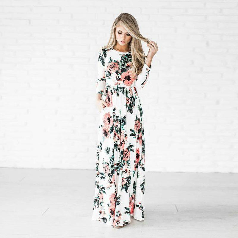 Damen Partykleid mit Druck von Fudus