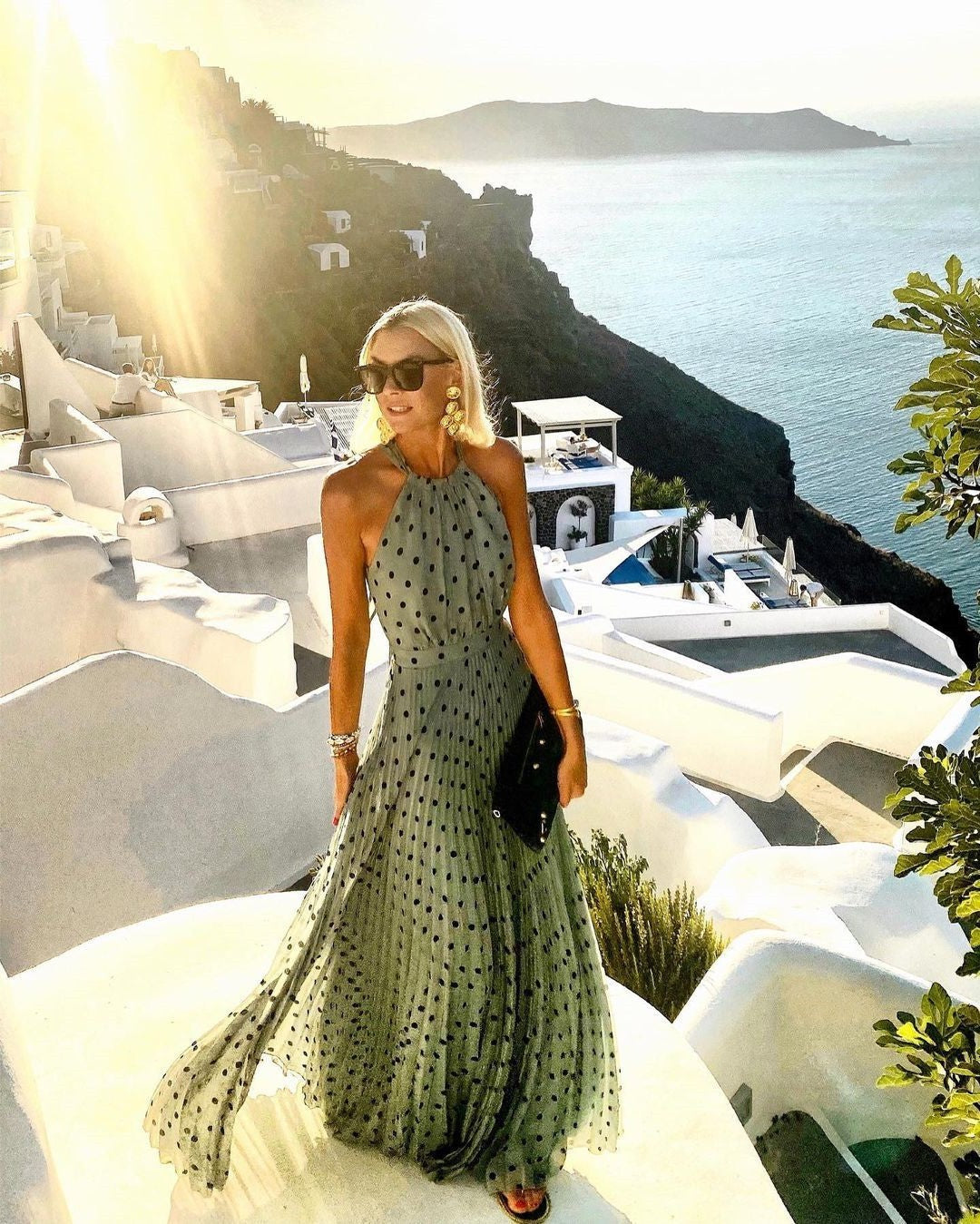 Elegantes Boho-Maxikleid von Fudus mit Falten