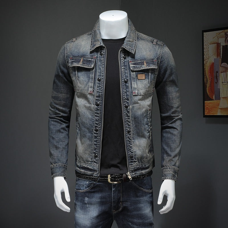 Rhys: Übergroße Denimjacke für Herren