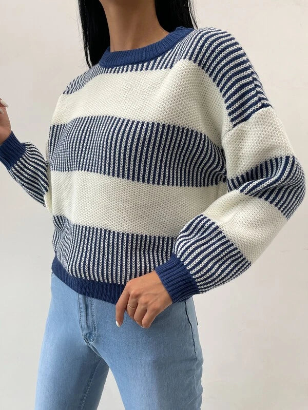 Krohn-e | Radiance Gestreifter Freizeitpullover