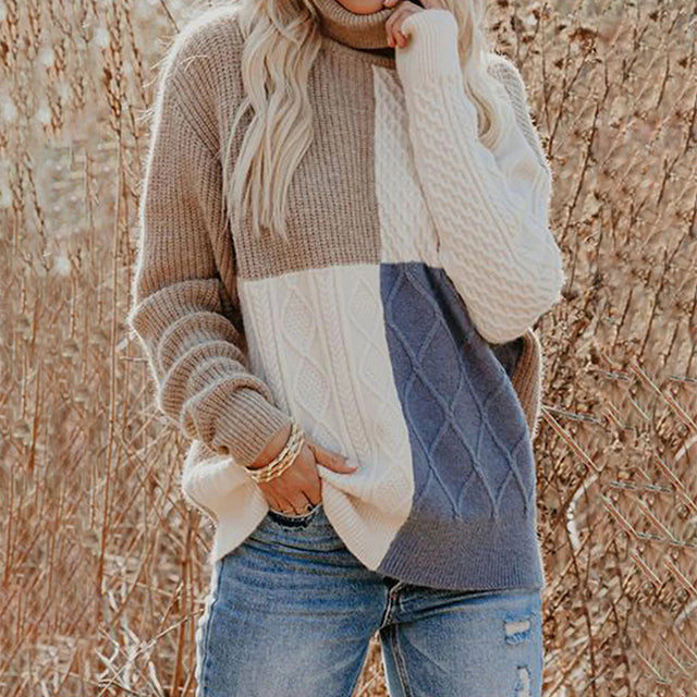Krohn-e | Strickpullover in Kontrastfarbe Gestaltet