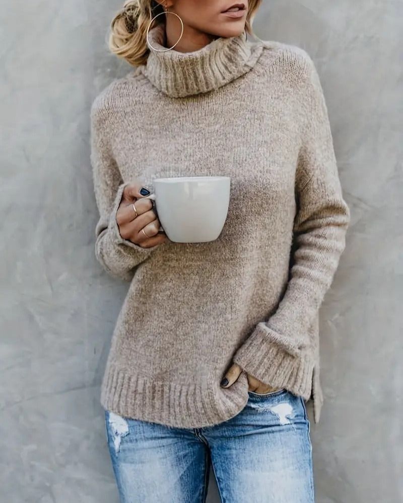 Krohn-e | Schlitz-Ärmel Turlteneck-Pullover