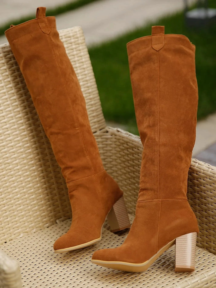 Krohn-e | Knielangen Damenschuhe Modische Winterstiefel Kaufen