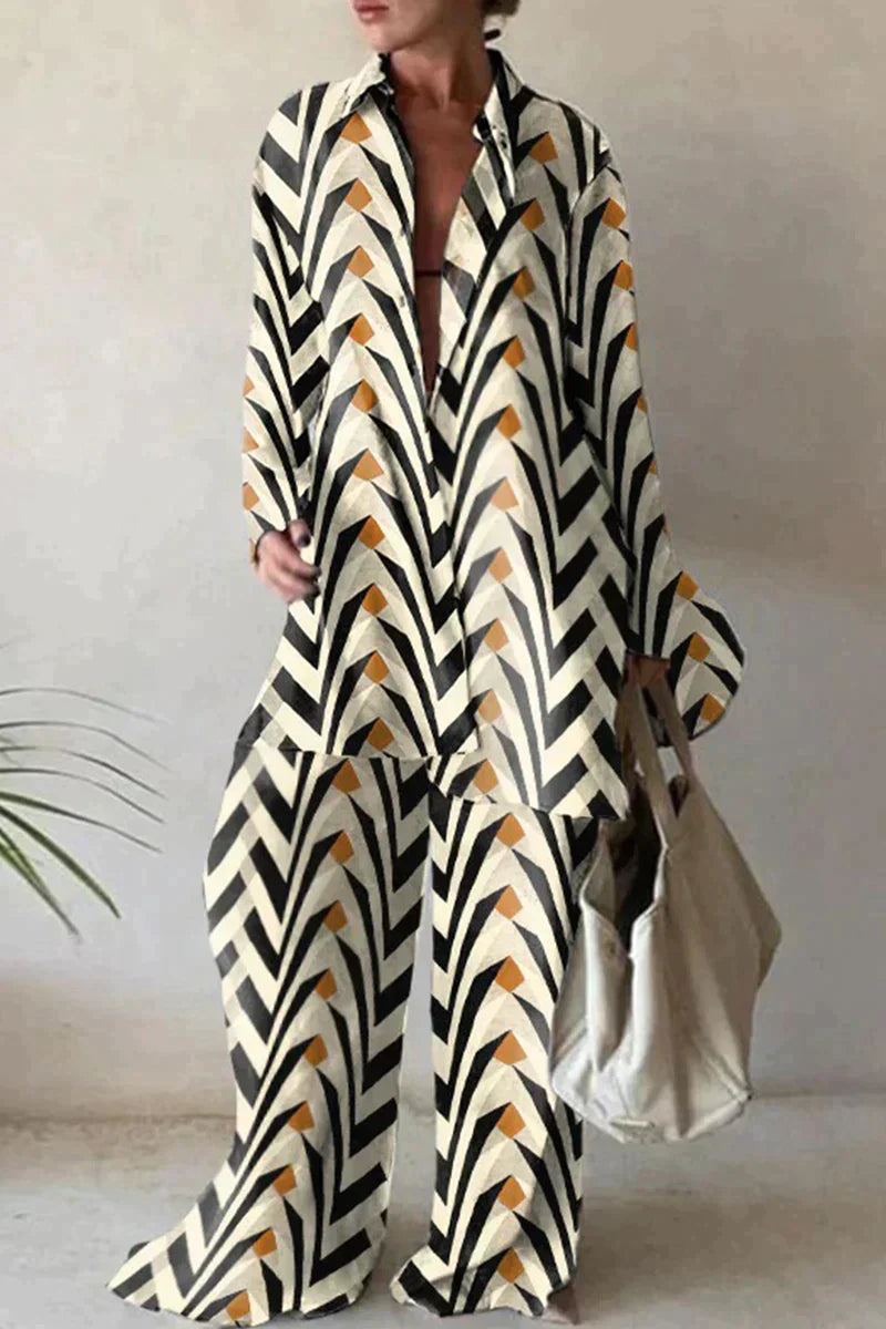 Elegantes Leinen-Set aus Hose und Hemd - Irish