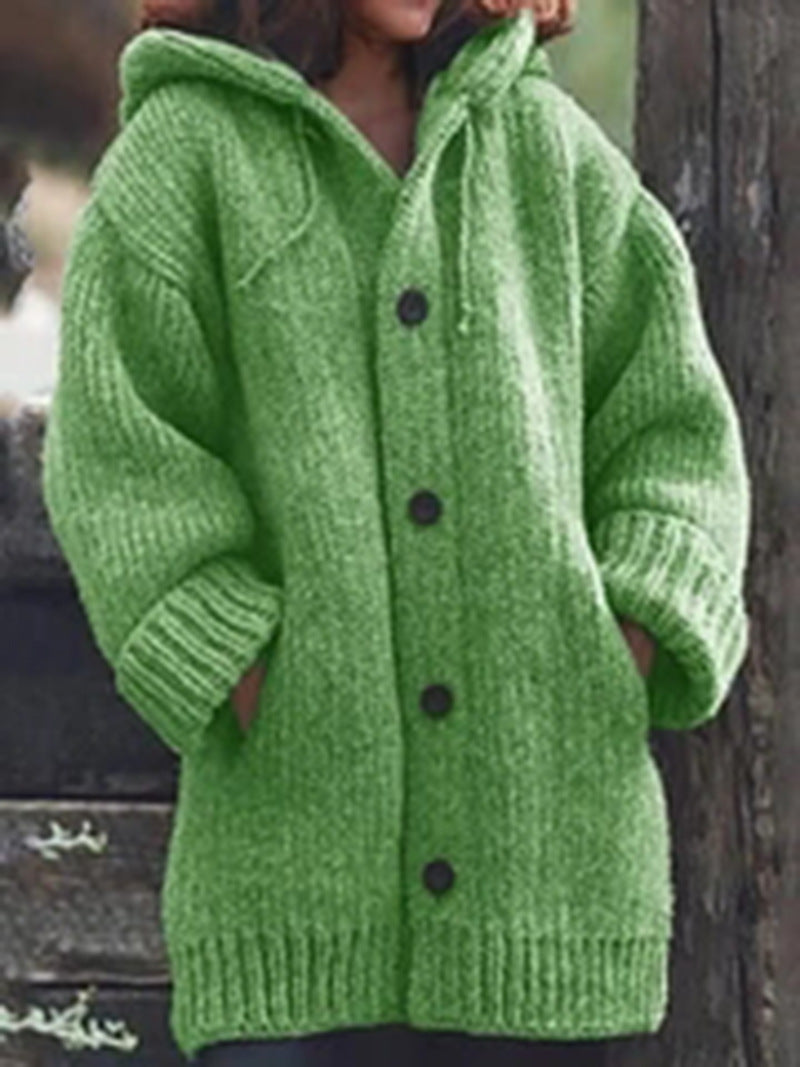 Krohn-e | Strickjacke - Oversized Passform - Dickes und Warmes Material - mit Kapuze